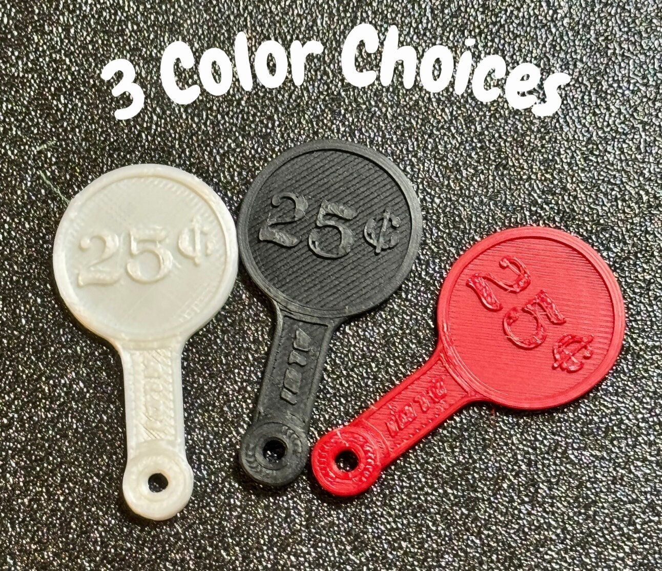 Aldi Cart Token. 3 color choices: Red, Black, White. 3D Printed Plastic Aldi Quarter Token for Shopping Cart. 25 cent, Cart Coin