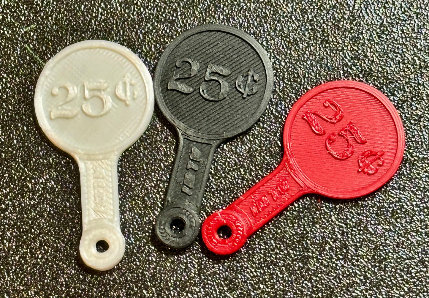 Aldi Cart Token. 3 color choices: Red, Black, White. 3D Printed Plastic Aldi Quarter Token for Shopping Cart. 25 cent, Cart Coin